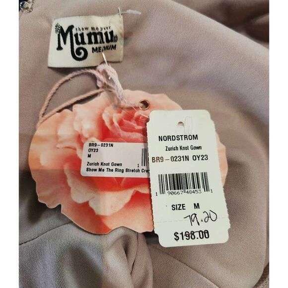 Show Me Your Mumu Zurich Knot Gown in Show Me The Ring Color Size Medium NWT - Picture 6 of 7